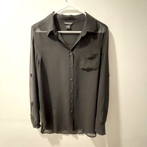 Sheer Button Down Blouse